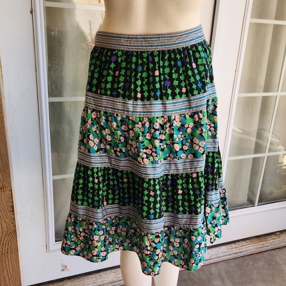 Marc Jacobs Clover Leaf Floral Print Mini Gathered Circle Skirt - Picture 3 of 5